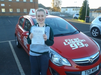 passes first time at Sutton in Ashfield No more taxi service from the boyfriend
