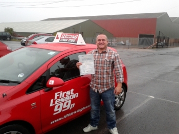 Passed October at Sutton in Ashfield Test Centre