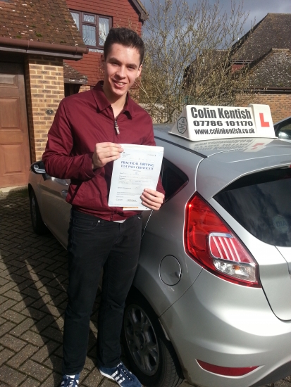 08 February 2016 - James passed 1st time with only 4 minor driving faults Well done James that was an excellent result