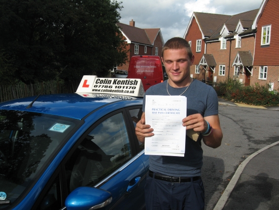 08 October 2014 - Sam passed 1st Time with only 2 minor driving faults Well done Sam that was an excellent result