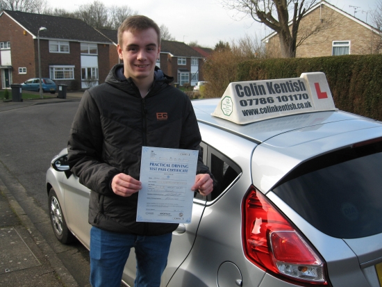 09 February 2015 - Jamie passed with 10 minor driving faults Well done Jamie that was a really good and well deserved result