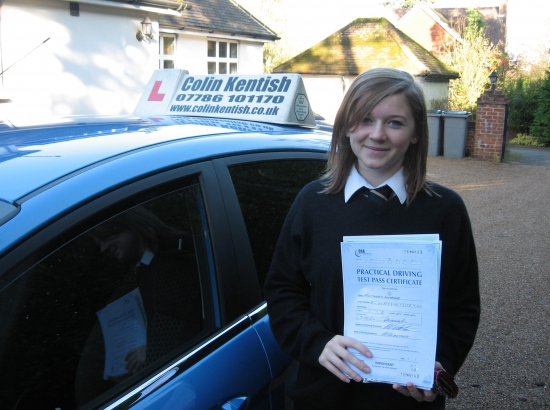 09 December 2011 - Finuala passed 1st time with only 4 minor driving faults Well done Finuala that was a really good result