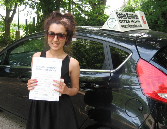 15 July 2013 - Ghazaleh passed with just 3 minor driving faults Well done Ghaz that was an excellent result