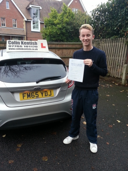 15 November 2016 - Tom passed with only 1 minor driving fault Well done Tom that was an excellent result