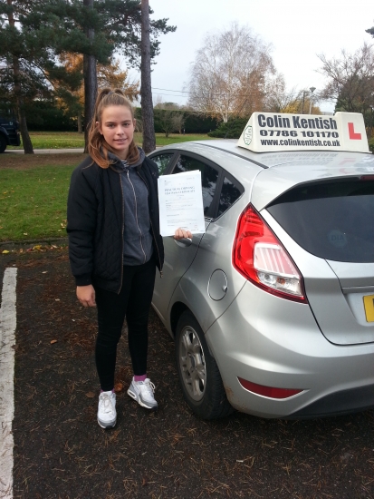 18 November 2016 - Kerry-Ann passed 1st time with just 4 minor driving faults Well done Kerry-Ann that was an excellent result