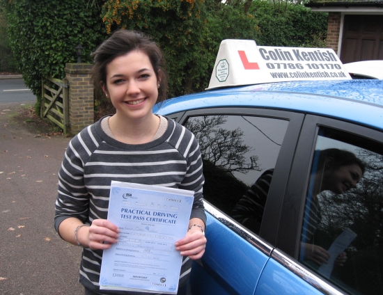 19 December 2011 - Hannah passed 1st time with only 2 minor driving faults Well done Hannah that was a brilliant result<br />
<br />

<br />
<br />
Colin was a wonderful instructor and Im pretty sure I wouldnt have enjoyed my lessons as much as I did if I had had someone else teaching me He was so patient even when I made mistakes and I felt myself progressing every lesson which really improved my confidence 