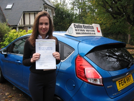 24 October 2014 - Eleanor passed 1st time with only 1 minor driving fault Well done Eleanor that was a brilliant result