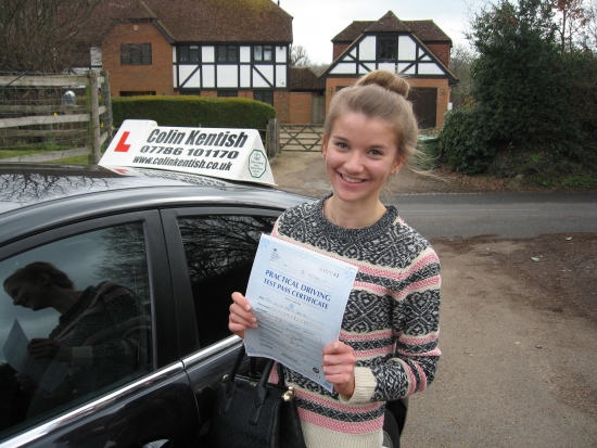 26 March 2014 - Olivia passed 1st time with only 2 minor driving faults Well done Olivia that was an excellent result