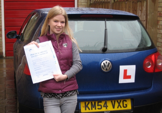 23 February 2011 - Georgia passed on her 2nd attempt with just 2 minor driving faults Well done Georgia that was an excellent result