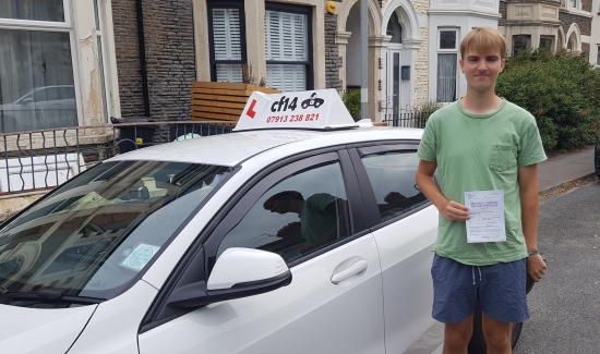 Many Congratulations To Sonny, Passing With 1 Minor On His First Attempt Today In Cardiff - Fantastic!<br />
Good Luck Pursuading your Mum & Dad To Use Their Car, And Driving Abroad!<br />
*** Well Done & Congratulations From All Of Us Here At cf14 School Of Motoring ***