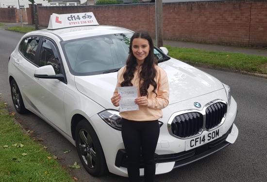 Many Congratulations Go To Hannah, Passing With Just 3 Minors In Cardiff Today – With The Test Centre Manager Sat Behind You, Examining The Examiner – Very Stressful, - But You Put That To One Side And Aced The Test Today!<br />
<br />
Great Effort, You Worked Really Hard So This Was Well Deserved, And We Should Give Credit For Your Dad Helping You As Well. <br />
<br />
Drive Safely, I Look Forward To Seeing You