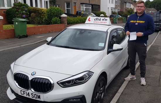 Many Congratulations To Andy, Passing With Just 2 Minors On His First Attempt Today! Thankfully His Brother Cameron & Sister Katie Both Previously Passed First Time As Well With cf14 School Of Motoring, So No Arguing Who The Best Driver Is. <br />
<br />
Fantastic Effort From All The Family, Drive Safely - I Will Know As You Only Live Down The Road From Me.<br />
*** Best Wishes From All Of Us Here At cf14 S