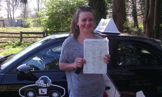 Amazing Alice All in Just 950hrs including your lesson prior to your test I would like to take all the credit but you and you mum did the hard work Youacute;ve been a great student - now remember you promised to clean your car so get to it All the very best for the future take care Barry