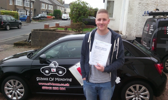 I would not have passed my test without the help of Barry For years I put off driving until I seen the excellent rates and amazing Audi Barry is friendly and very patient Would recommend highly 1010<br />
<br />

<br />
<br />
Congratulations Scott First time - well deserved now go get that job you want