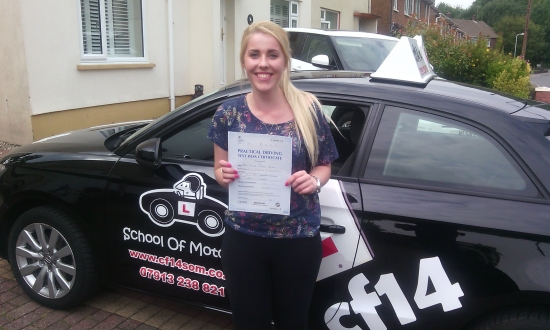 Fab News Nicola Great Drive Well deserved passing first time with Barry Go and enjoy that car you own now but remember to drive SAFELY Regards to your parents for bringing you back and forth each week WELL DONE