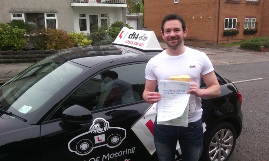 Excellent assured smooth and comfortable drive today Chris Brilliant news passing on your first attempt 