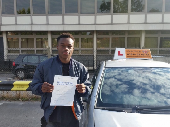 Learning to drive with Empower driving school was a very enjoyable experience. Kal was clear, patient and professional throughout. I have and will recommend him to anyone wanting to learn to drive and pass first time.