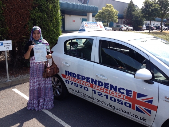 Congratulations Aklima passed 16072013<br />
<br />
2nd time with 7 faults