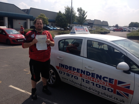 Congratulations James passed 17072013 with 3 faults