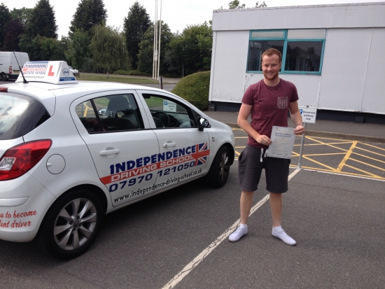 Well done Josh passed 190213 first time with 3 faults