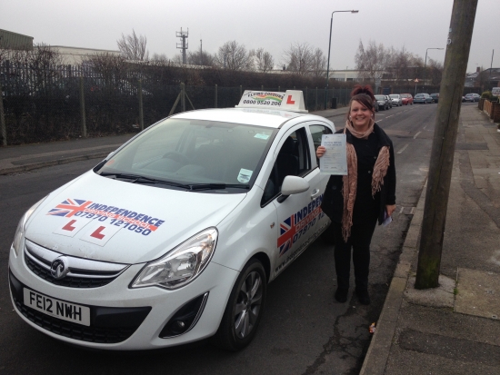 Congratulations Nadia passed 121212 with 2 faults