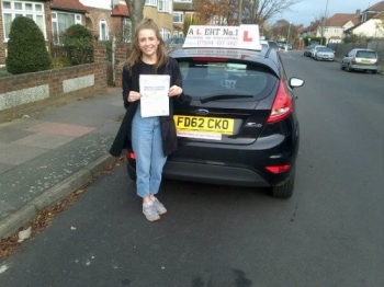Passed fourth time with a few minor errors she was very nervous with examiners but excellent driver with me