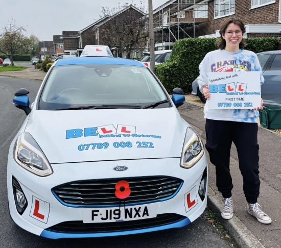 Another GREAT FIRST TIME PASS for instructor Natasha with only TWO faults