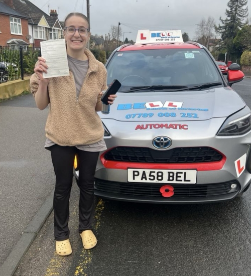 Another GREAT PASS for instructor Steve in our Automatic car!!