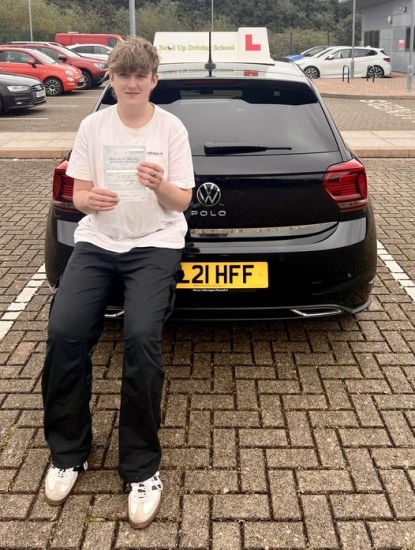 Huge congratulations Luke, on passing your driving test this morning, with only 1 minor driver fault. What a fantastic result, and such complimentary feedback from the examiner on the standard of your drive too.<br />
I’m absolutely thrilled for you, so please stay safe and go enjoy your new found freedom!.