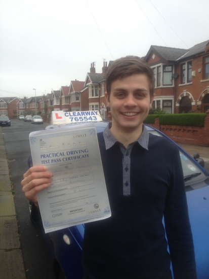 I would happily recommend Clearway to anyone thinking of taking an intensive driving course Fred was extremely patient thorough and determined to see me pass my test Passed 4th April 2014