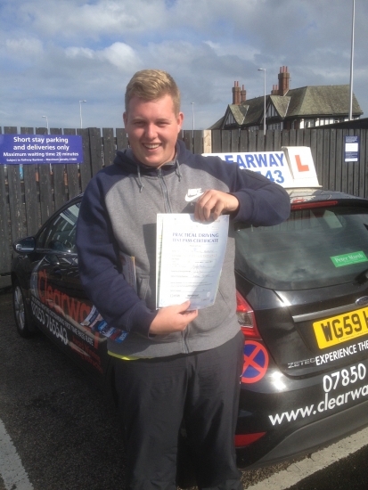 Would like to thank Fred my instructor who helped me over the weekend to pass my test and first time also He was very helpful patient and a great man to work with I would recommend Clearway Driving in Blackpool to anyone who was wanting to do an intense course over a short period of time Iacute;m over the moon at the minute Thanks for everything John Redfern 😎 - Passed 6th October 20