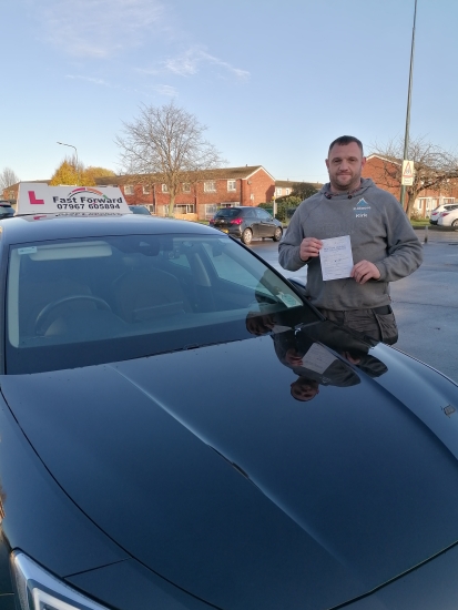 well done kirk on passing your test