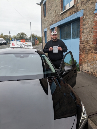 well done kieran om=n passing your test 1st time