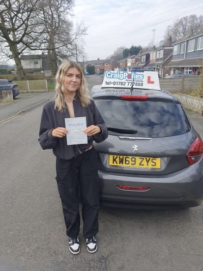 A big congratulations to Amelia Heath.🥳<br />
Amelia passed her driving test at Cobridge Driving Test Centre. First attempt and with just 3 driver faults.<br />
Well done Amelia safe driving from all at Craig Polles Instructor Training and Driving School. 🙂🚗<br />
Driving instructor-Dave Wilshaw