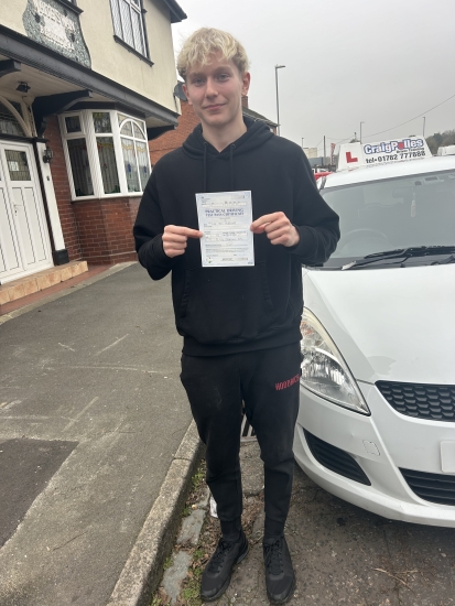 A big congratulations to Tyler Murinas.🥳<br />
Tyler passed his driving test today at Cobridge Driving Test Centre. First attempt and with 7 driver faults.<br />
Well done Tyler safe driving from all at Craig Polles Instructor Training and Driving School. 🙂🚗<br />
Driving instructor-Anita Pepper