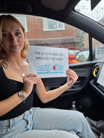 A big congratulations to Maisie Carr.🥳<br />
Maisie passed her driving test today at Newcastle Driving Test Centre, with 6 driver faults.<br />
Well done Maisie safe driving from all at Craig Polles Instructor Training and Driving School. 🙂🚗<br />
Driving instructor-Bradley Peach