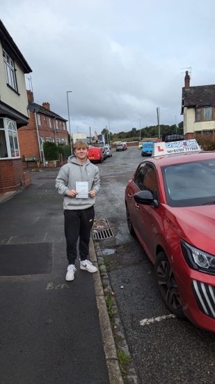 A big congratulations to Joe Williams.🥳<br />
Joe passed his driving test today at Cobridge Driving Test Centre. First attempt and with 7 driver faults.<br />
Well done Joe safe driving from all at Craig Polles Instructor Training and Driving School. 🙂🚗<br />
Driving instructor-Jamie Lees