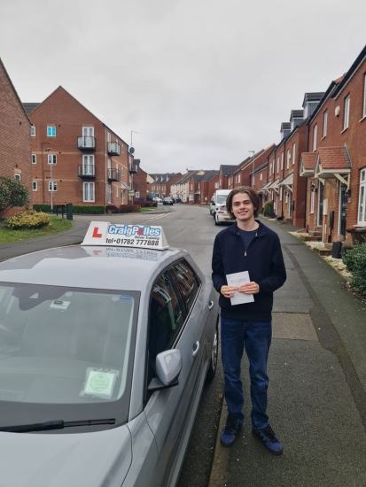 A big congratulations to Lewis Mcardle.🥳<br />
Lewis passed his driving test today at Cobridge Driving Test Centre, with just 4 driver faults.<br />
Well done Lewis safe driving from all at Craig Polles Instructor Training and Driving School. 🙂🚗<br />
Driving instructor- Chris Elkin