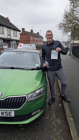 A big congratulations to David Bowe.🥳<br />
David passed his driving test today, at Cobridge Driving Test Centre. First attempt and with just 6 driver faults.<br />
Well done David safe driving from all at Craig Polles Instructor Training and Driving School. 🙂🚗<br />
Driving instructor-Jamie Lees