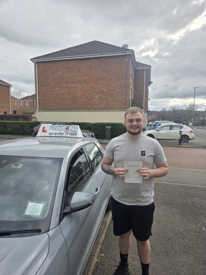 A big congratulations to Finn Williams.🥳<br />
Finn passed his driving test today at Cobridge Driving Test Centre. First attempt and with just 4 driver faults.<br />
Well done Finn safe driving from all at Craig Polles Instructor Training and Driving School. 🙂🚗<br />
Driving instructor-Chris Elkin