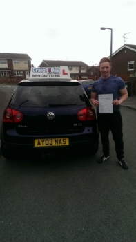Congratulations to Peter Morris for passing your driving test today at your 1st attempt and with just 2 driver faults Safe driving Peter