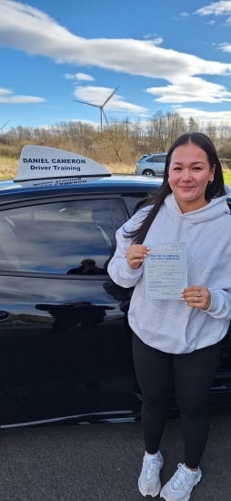 Emma Quinn from Kilmarnock passed her driving test FIRST TIME with only FOUR driving faults at Irvine Driving Test Centre.<br />
Emma showed a great understanding of driving and picked it up very easily. This, combined with consistent,  regular lessons and private driving practice helped to produce today´s excellent result.<br />
A very well deserved, first time pass.