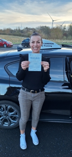 Magdalena Cybulska from Irvine passed her driving test at Irvine Driving Test Centre FIRST TIME with only THREE DRIVING FAULTS!<br />
Magdalena has demonstrated exactly how to be successful in passing a driving test. She took regular, consistent lessons of 2 hours each week and gave 100% every time. Because of this high level of personal effort and Magdalena´s positive and determined attitude, sh