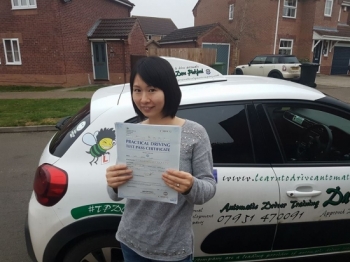 Congratulations to Xiaoli from #Attleborough who passed her Automatic Driving Test this afternoon at #Norwich in #Bumble #TPDC <br />
<br />
Well this has been quite a journey for you and you have certainly kept me on my toes bit it has been an absolute pleasure.<br />
<br />
Bare in mind the feedback given and keep yourself safe <br />
<br />
#Newyear #Newgoals #Mumstaxi<br />
<br />
www.learntodriveautomatic.com<br />
<br />
www.thepersonaldevelopme