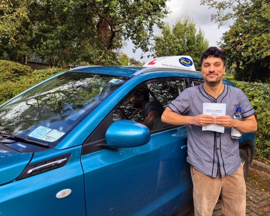 A big congratulations to Sanjay who passed his test today, first time and with a clean sheet! All your hard work paid off. Enjoy your new independence and thanks for choosing Drive to Arrive.