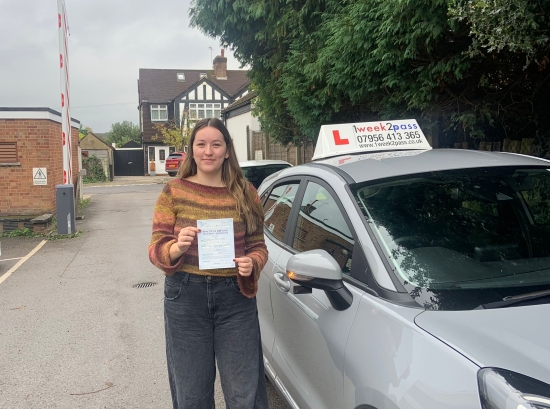 Congratulations to Maddie at passing her test at the 1st attempt and please read the review she left on Google reviews which is included in the comments below