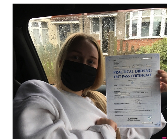 Absolutely thrilled to have passed 1st time with ZERO faults. I believe that learning in an automatic car was easier than a manual car, it certainly saved me time (and money). Simon´s encouragement gave me the belief that I can drive and I certainly recommend Gravy Driving School.