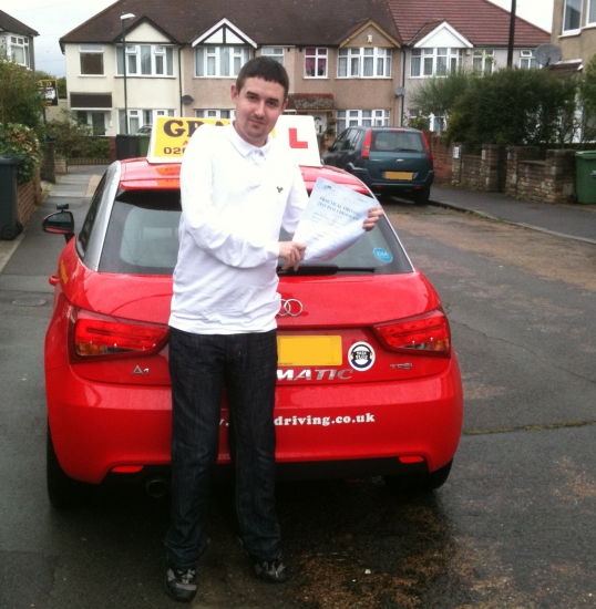 I am very pleased to have passed with only 2 minor driving faults The style of instruction was very clear and this boosted my confidence I looked forward to my lesson each week because I knew I was always learning something new and making progress I will be recommending Gravy Driving School to anyone I know who wants to learn to drive in an automatic car