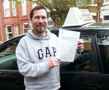 Steve passed with Martin Garfoot on 22514<br />
<br />
<br />
<br />
Steve has been living here for a while away from his homeland in USA and decided he needed a UK driving licence <br />
<br />
<br />
<br />
Martin says You did great Steve A super first-time pass very well done Im sure youre proud of your achievement today Happy motoring Best wishes Martin