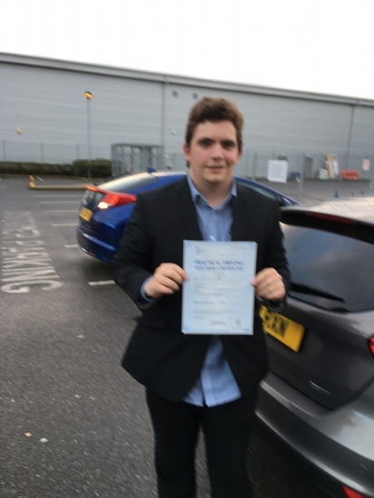 Well done James Moore passed practical test at Uxbridge DTC first time only one minor fault brilliant